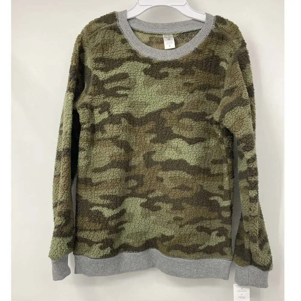 Carter's Kid Boys Camouflage Fleece Sweater NEW Size: 10